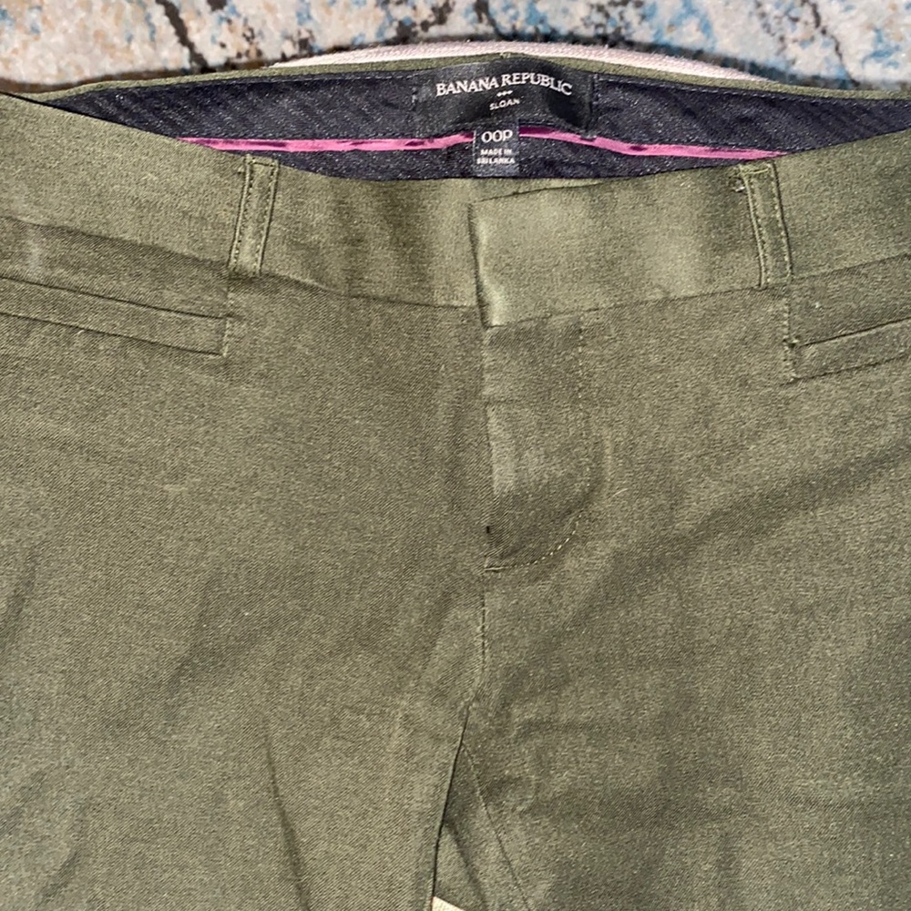 Dark green capris work pants. Banana republic